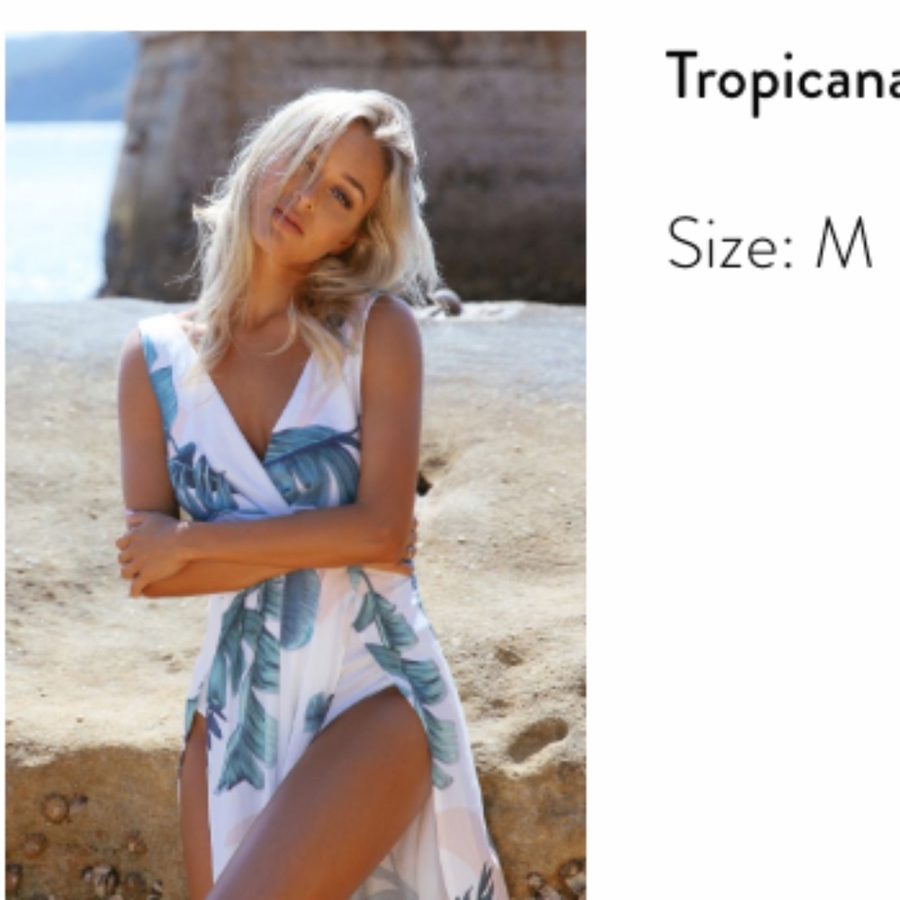 NWT Hello Molly Tropicana Mix Maxi Dress White M